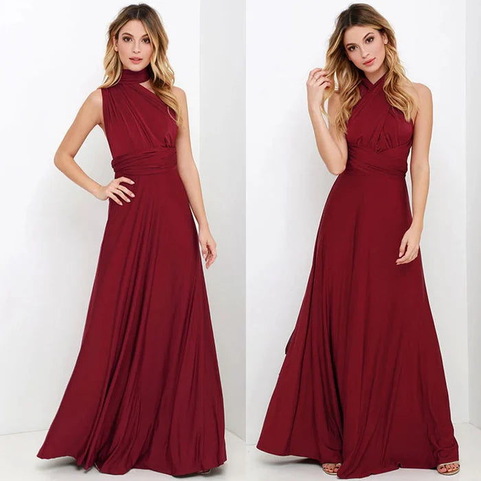 Eliane Wickelkleid für Damen | Midikleid mit V-Ausschnitt & Bindegürtel in fließender Silhouette