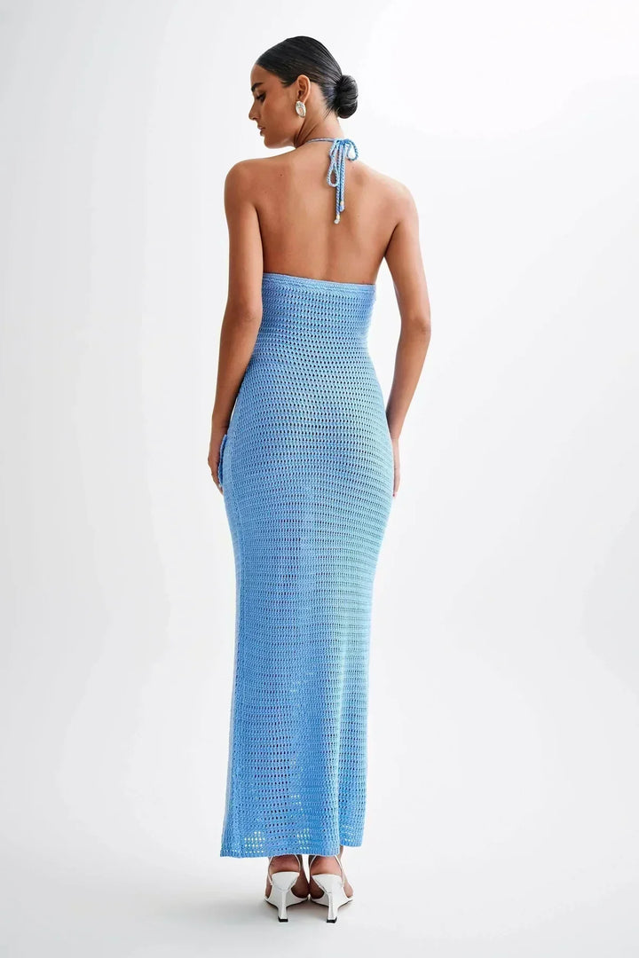 Paris | Gehäkeltes Maxi-Sommerkleid mit 3D gehäkelten Blumen - Stylisch & perfekt für den Urlaub
