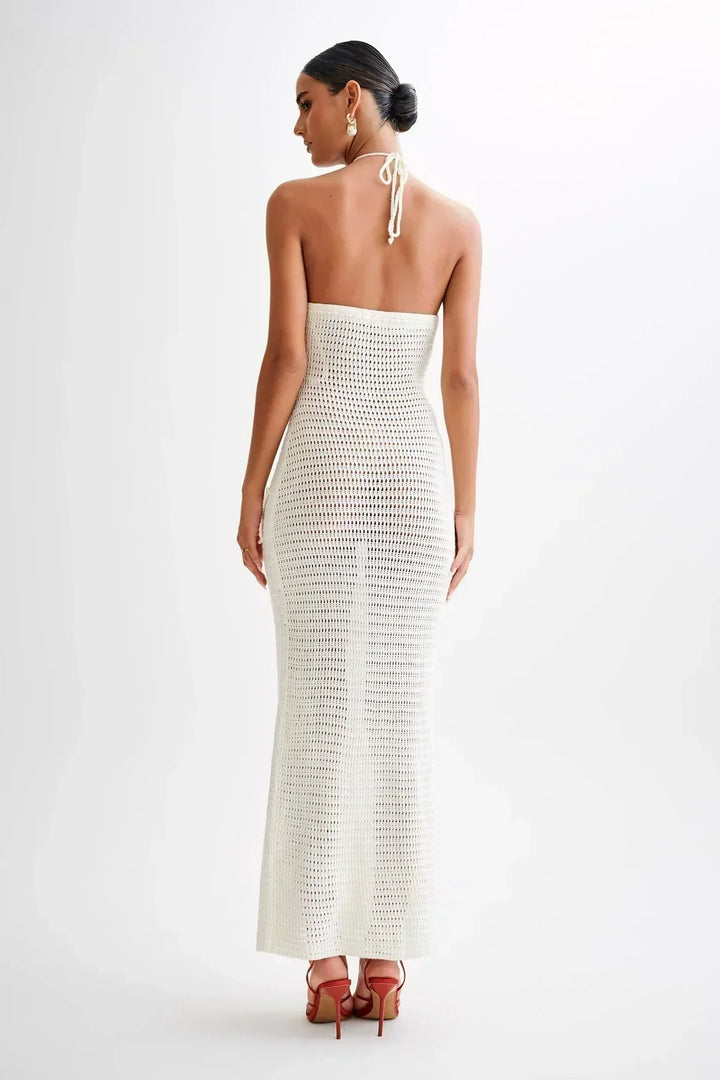 Paris | Gehäkeltes Maxi-Sommerkleid mit 3D gehäkelten Blumen - Stylisch & perfekt für den Urlaub
