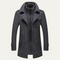 Amersham Men's Eleganter Winter-Trenchcoat mit Stehkragen