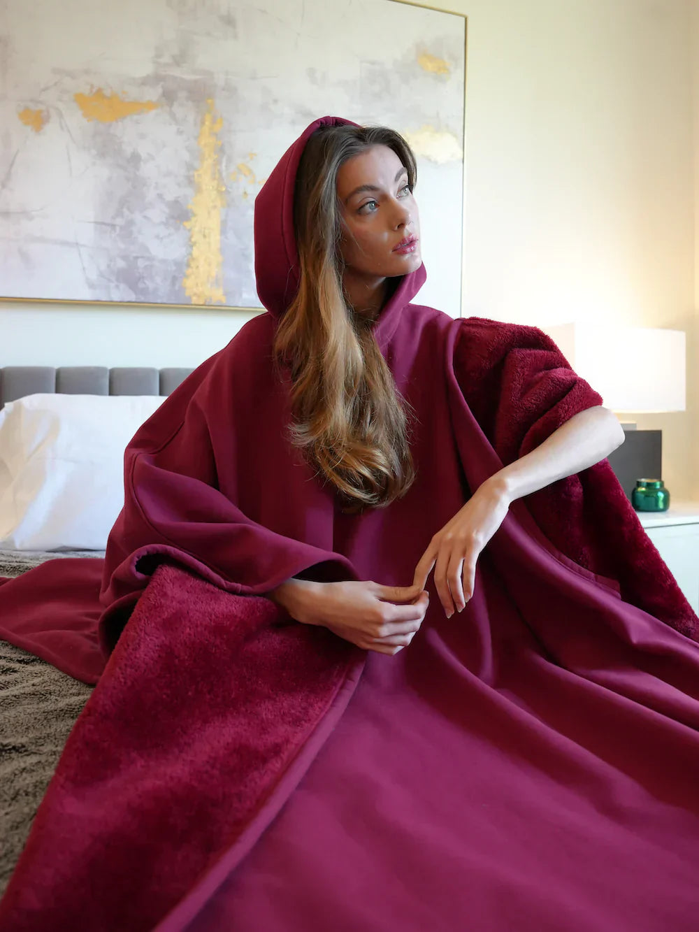 Eden Hoodie Blanket | Übergroßer Hoodie mit seidigem Stoff und leichtem Futter für ultimativen Komfort