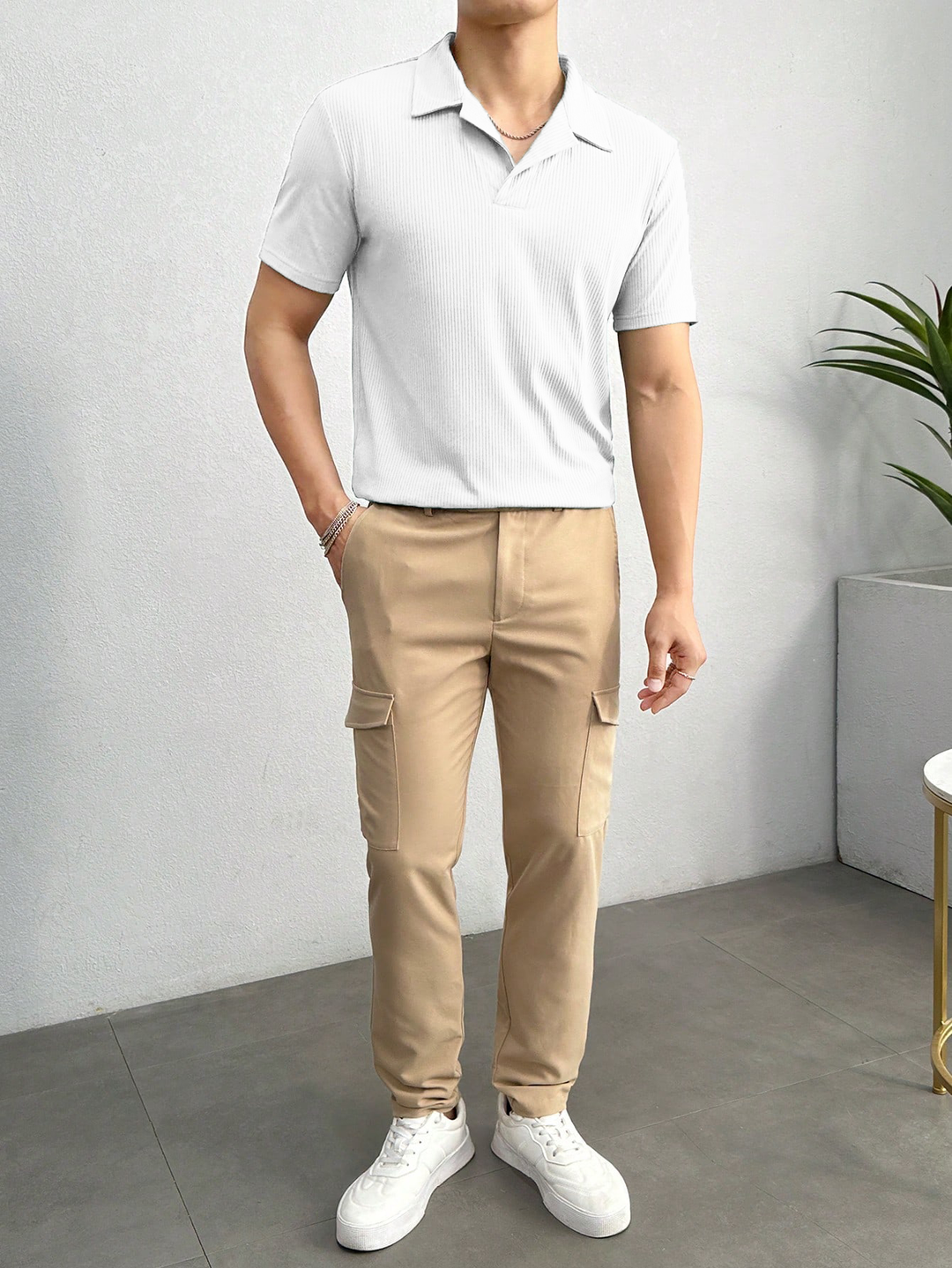 ALESSO RIBBED POLO SHIRT