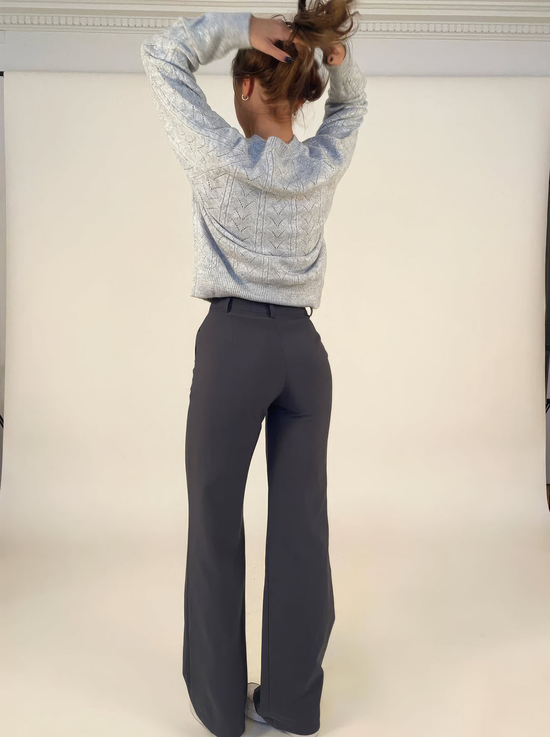 Lena Casual Wide Leg Trousers – Hoch Taillierte Hose mit Weiten Beinen für Vielseitigen Stil