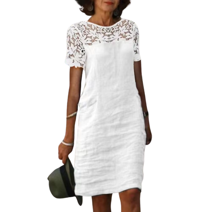 Ella Kurzärmliges Sommerkleid für Damen mit Lockere Passform