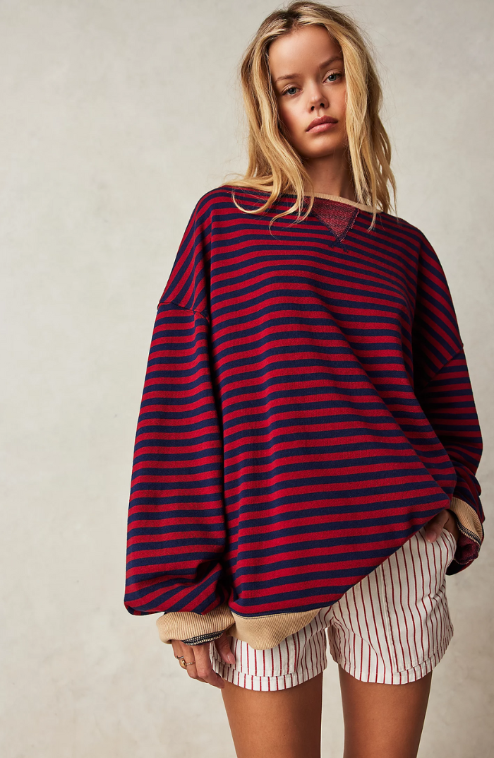 Elyna | Oversize Pullover mit Streifen - Das modische Must-Have der Saison