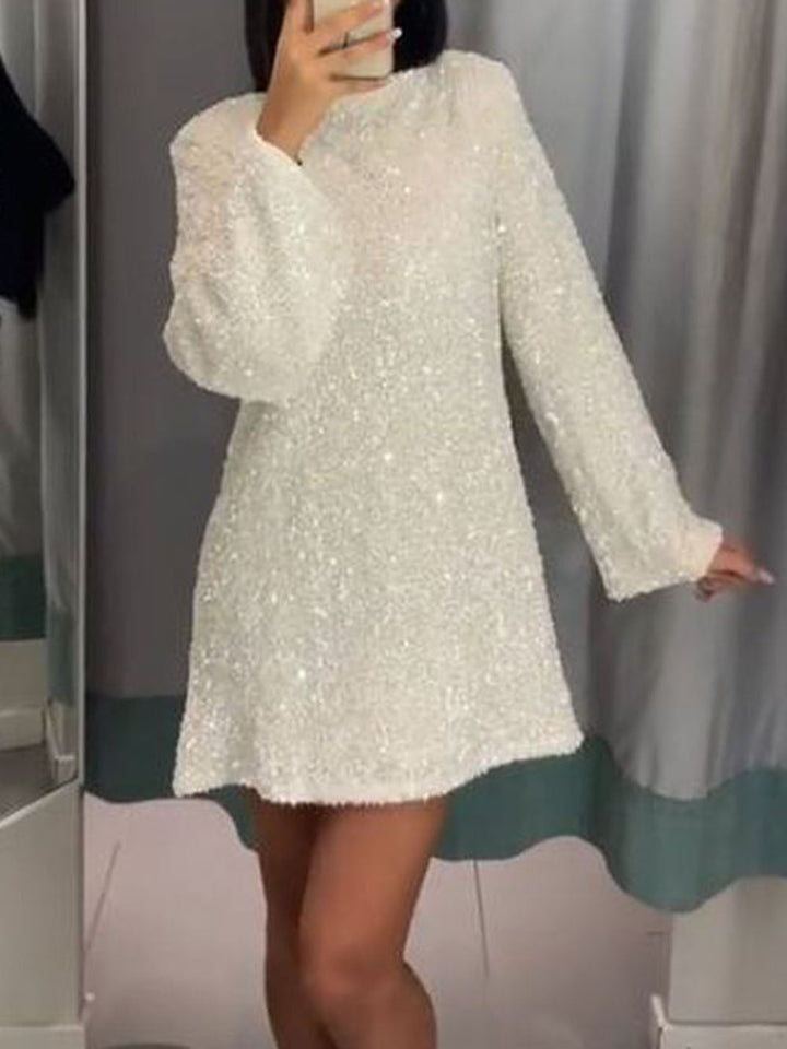 Marcelle | Paillettenkleid mit Schleife und Schleifenverschluss
