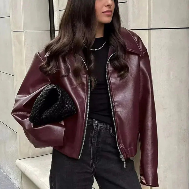 Ikky Damenjacke mit Reißverschluss | Lässiger Schnitt und moderne Eleganz