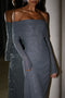 Luna | Glinsterende Off-Shoulder Maxi Jurk