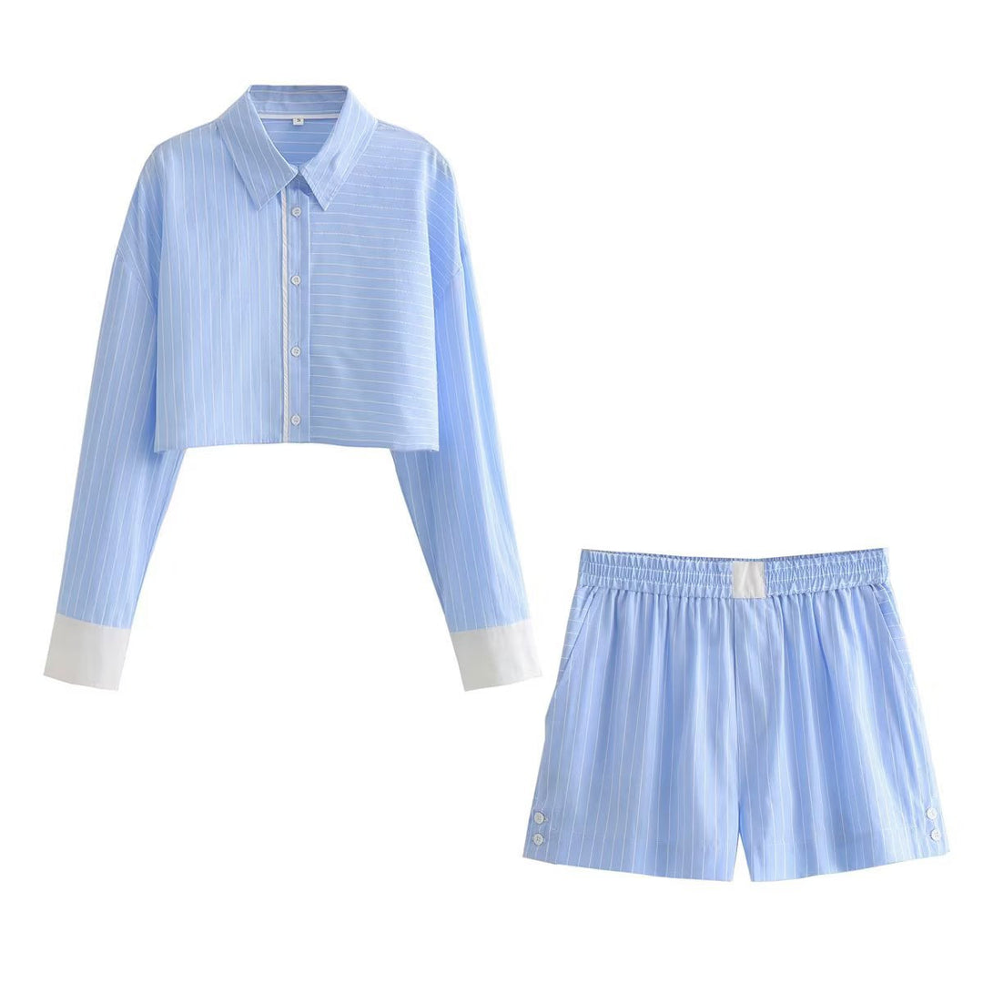Marinda | Gestreiftes Kurzes Sommerset für Frauen - Luxuriös, stilvoll & elegant