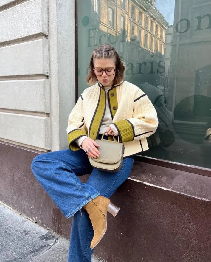 Michon | Übergroße Steppjacke für Frauen mit französischem Stil - Komfortabel & modisch