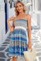 Nea Damen Trägerloses Boho-Kleid mit Blumendruck | Sommerkleid für Strand & Alltag