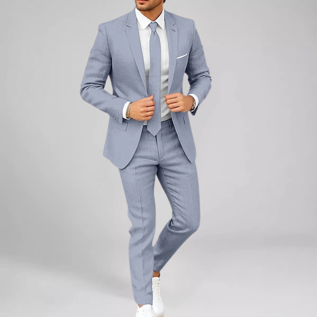 Flavian Zweiteiliges Set Lässig Männer | Komfort Leinen-Baumwolle & Sommer-Stil