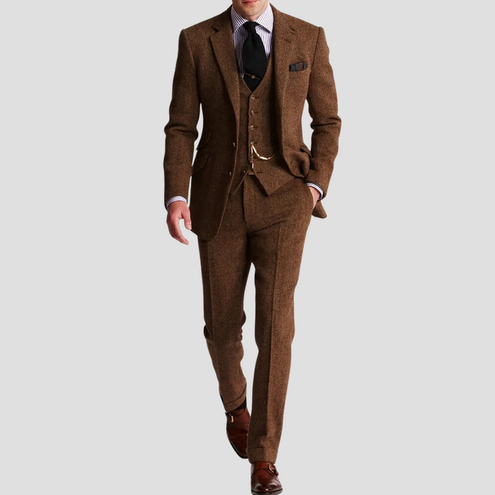 Lambert Dreiteiliger Anzug | Klassischer Slim Fit | Zeitlose und strukturierte Eleganz