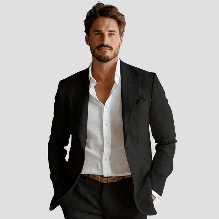 Nicolas Blazer aus Leinen | Leichte Struktur | Lässige Sommer-Eleganz