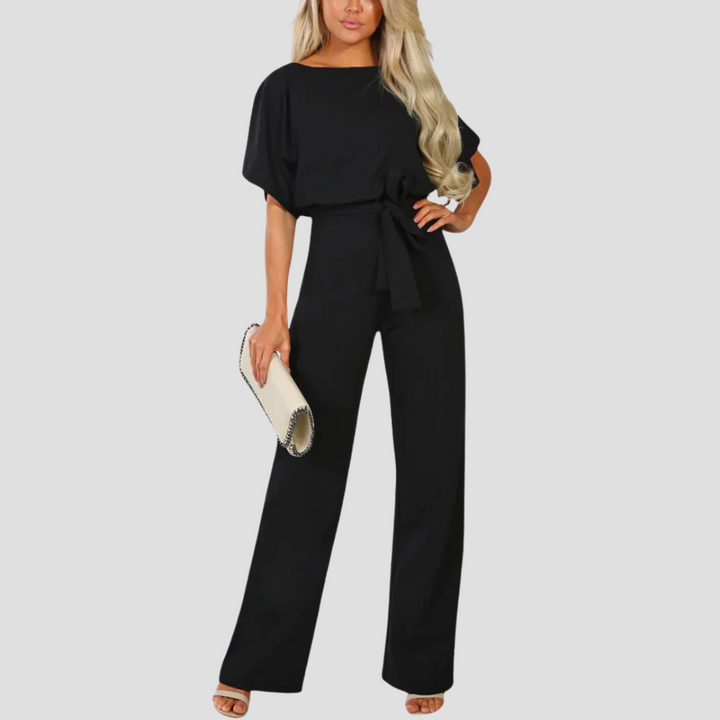 Beline | Eleganter Jumpsuit mit Gürtel | Fliessende Silhouette & Lässiger Look