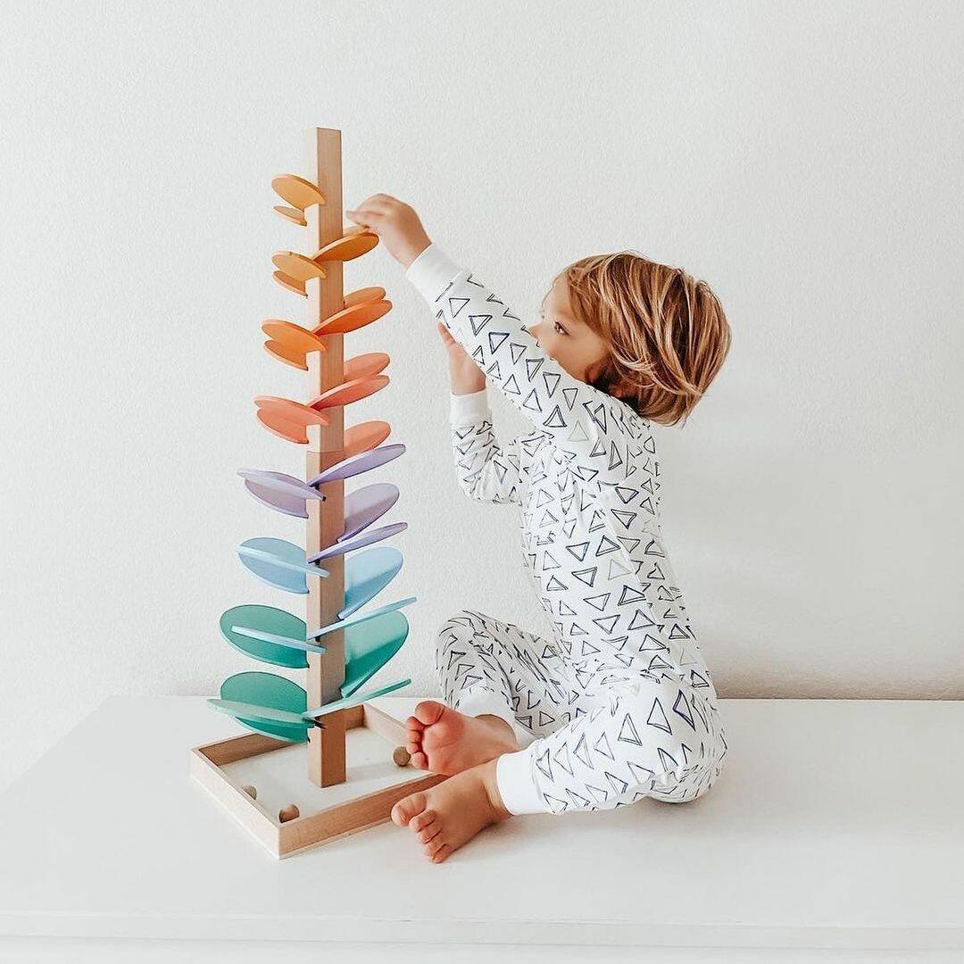 Interaktiver Klangbaum für Kinder | Lernspielzeug Regenbogen Flüsterturm