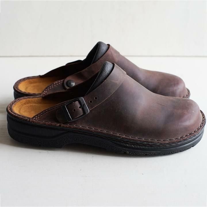 Bequeme Lederclogs | Unisex-Schuhe zum Reinschlüpfen für den täglichen Gebrauch