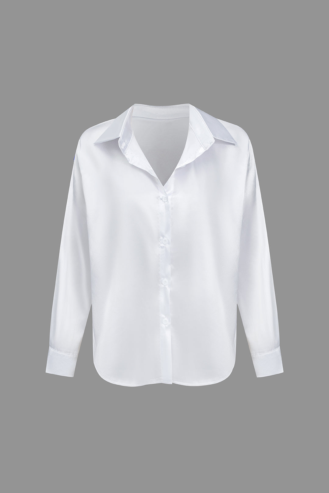 Lillian Satinbluse für Damen | Elegantes Langarmhemd mit lockerer Passform & zeitlosem Design