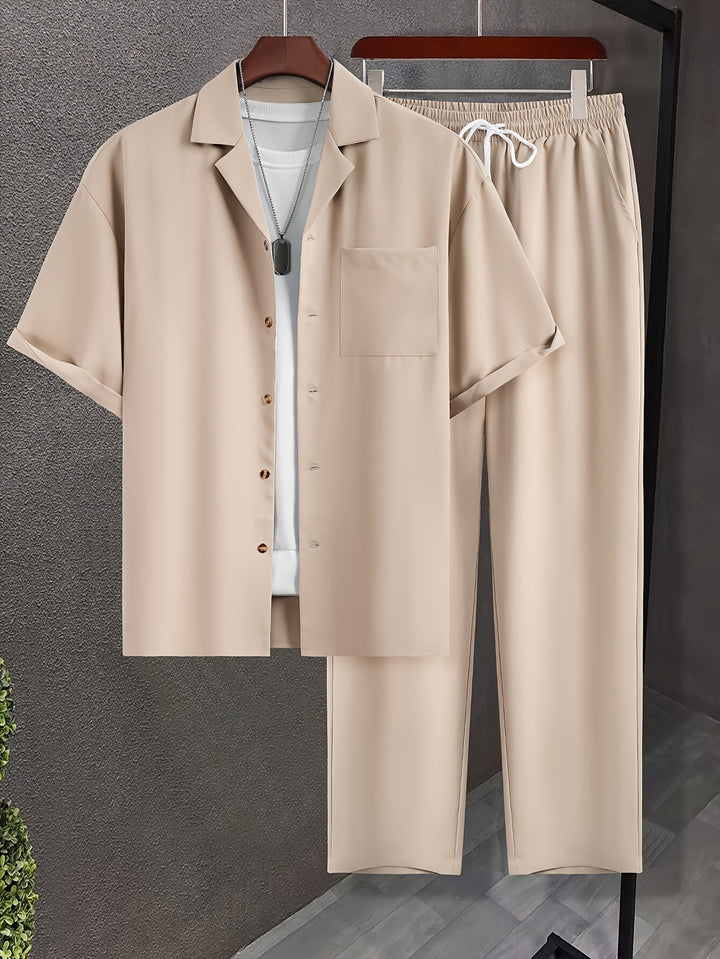 Langarmshir Set t und Hose | Baumwollmix Modern & Bequem