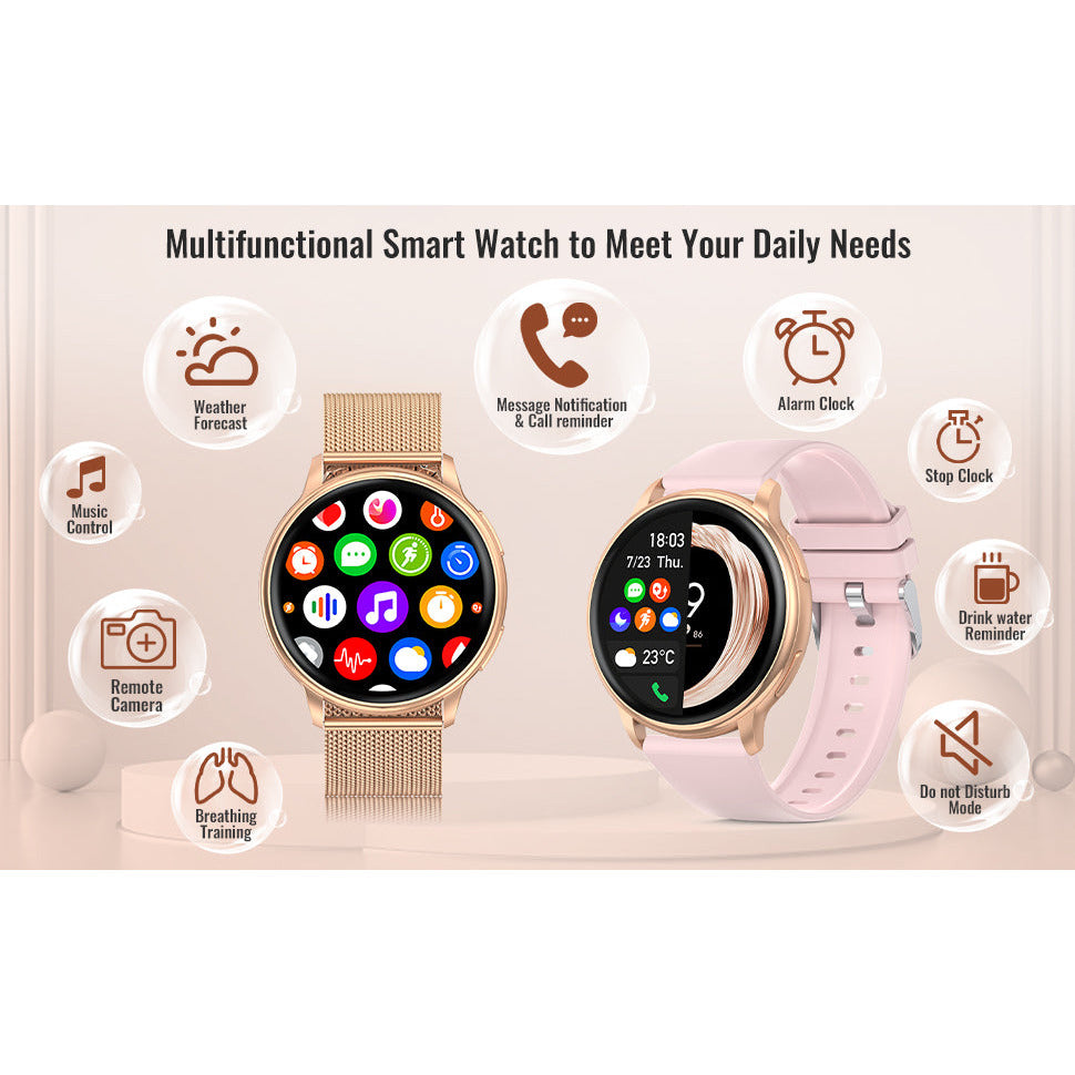 Zyra | Multifunktionale Connected Watch in Roségold - Eleganz und Technologie