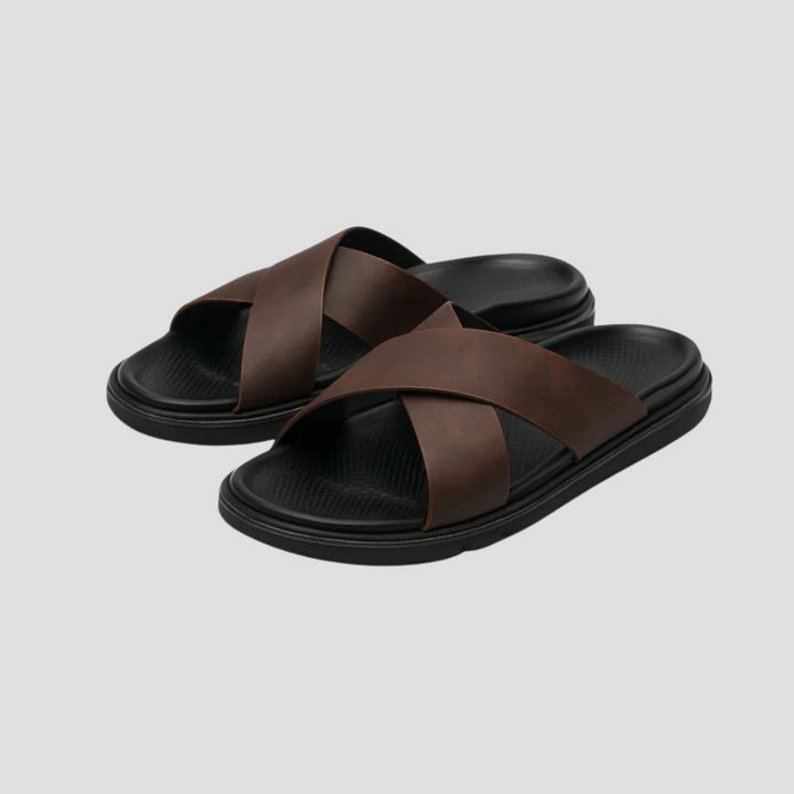 Fidelity Damen Sandalen mit gekreuzten Streifen | Minimalistischer Stil & Komfort