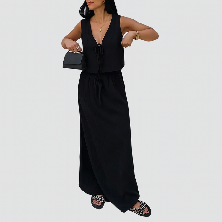 Seraphie Set Eleganter Midi-Rock für Frauen | Feminine Leichtigkeit & Sommerlicher Stil