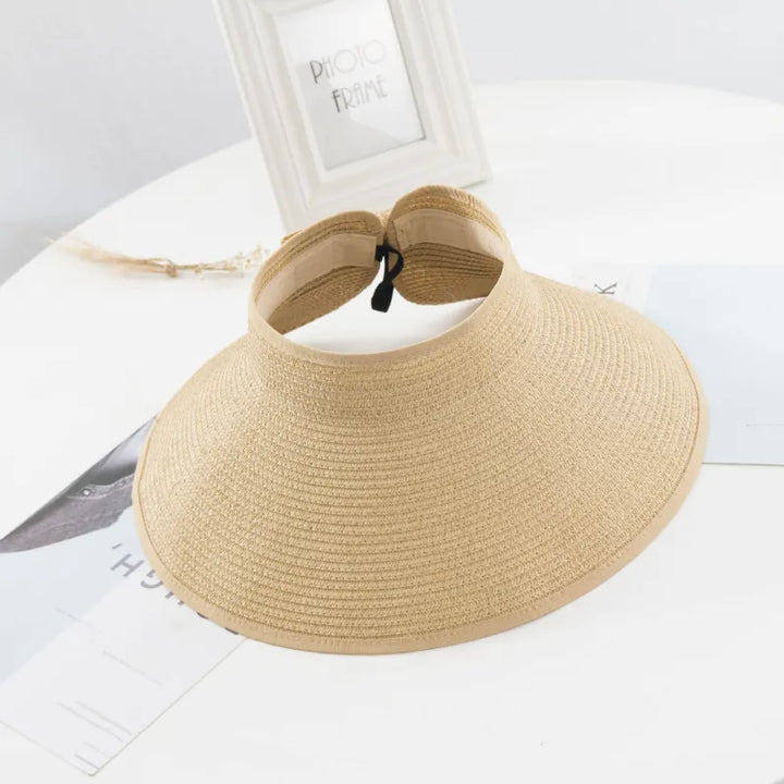 Visera solar Nicky para mujer con protección UV | Diseño abierto y ala ancha para verano y playa