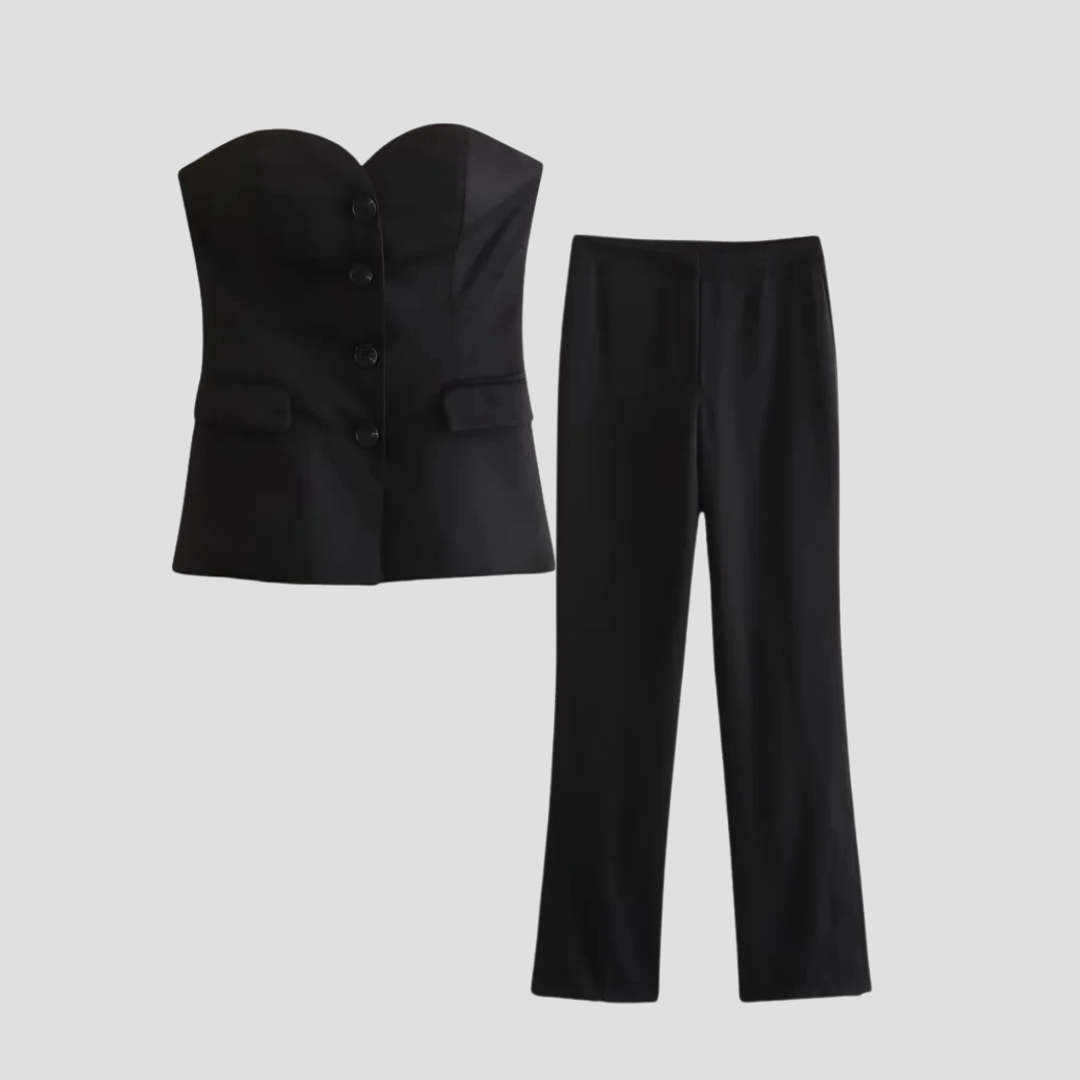Anemone Zweiteiliges Korsett-Set für Frauen | Strukturierter Schnitt & Minimalistischer Chic