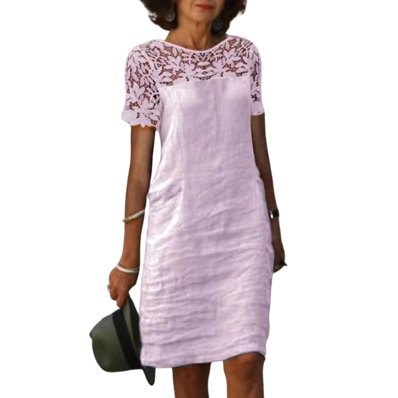 Ella Kurzärmliges Sommerkleid für Damen mit Lockere Passform