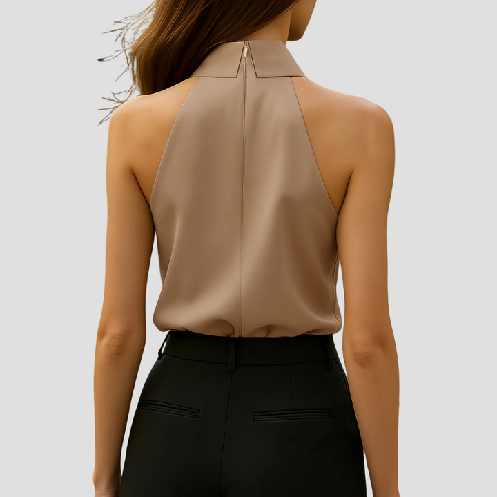 Mirella Bluse Halter Kragen Frau | Elegante Linien & Sommerliche Leichtigkeit