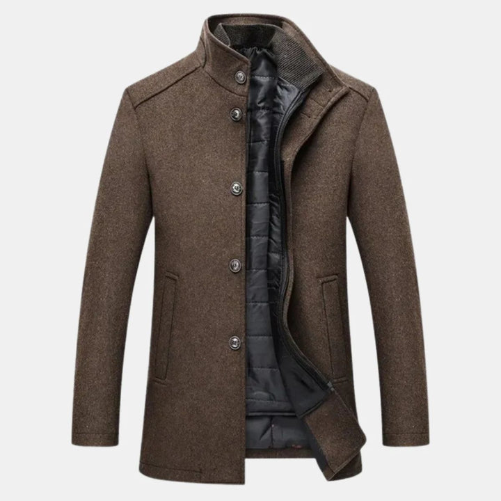 Herren Wollmantel Classic Winter | Tailored Stahlkragen Elegant