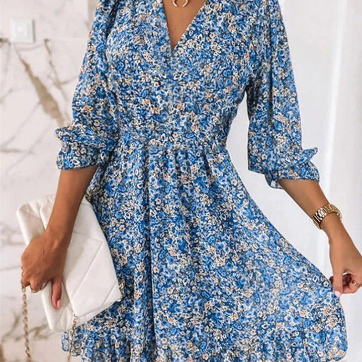 Laureen | Bequemes Kleid mit Blumenprint für Frauen | Eleganz und Bequemlichkeit für den Sommer