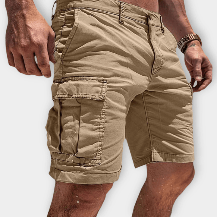 Leichte Herren-Cargoshorts aus atmungsaktiver Baumwolle, bequemem Schnitt und geräumigen Taschen