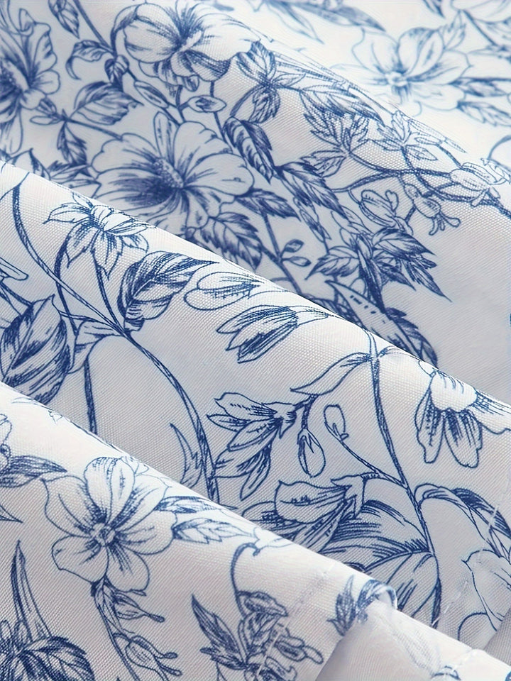 Ryle Kleid Mini Blumenkleid mit Halfterkragen und Einsatz Für Frauen