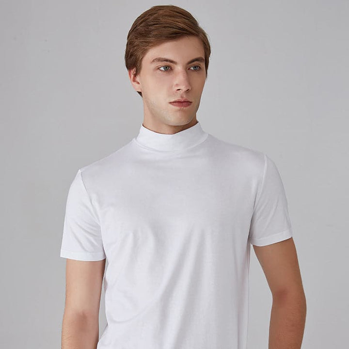 Hochgeschlossenes Slim-Fit-T-Shirt für Herren