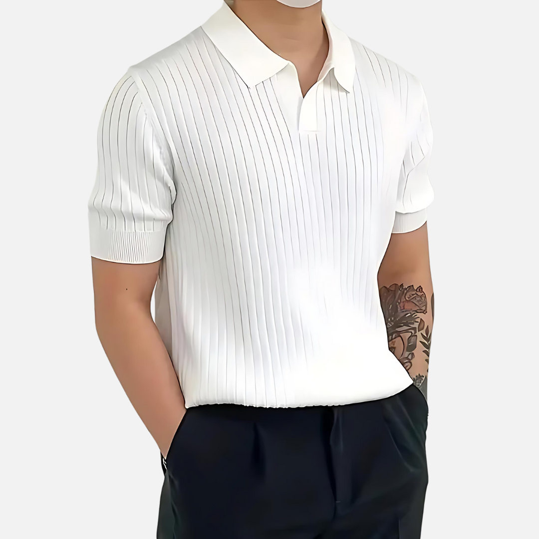 ALESSO RIBBED POLO SHIRT