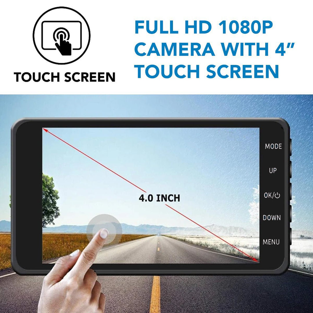 Drahtlose Dashcam vorne und hinten mit Nachtsicht | 1080P Armaturenbrett-Kamera für Autos
