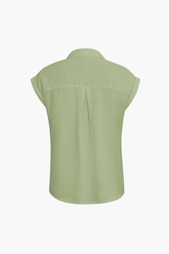 Vittoria Damenhemd | Minimalistisches Shirt mit geknotetem Saum & gekrempelten Ärmeln