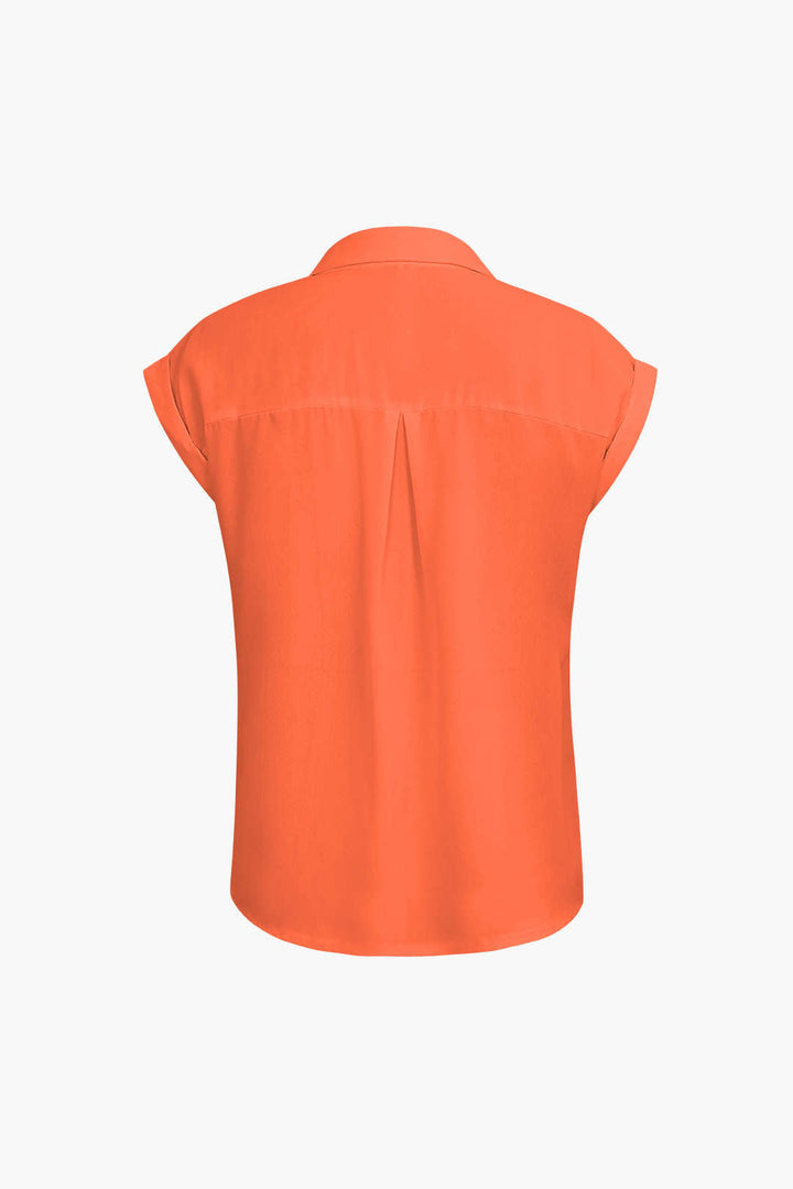 Vittoria Damenhemd | Minimalistisches Shirt mit geknotetem Saum & gekrempelten Ärmeln