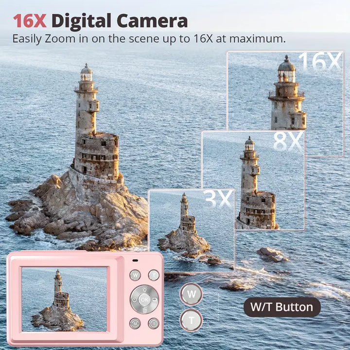 RetroSnap | Vintage-Digitalkamera mit 1080p-Video und Retrodesign