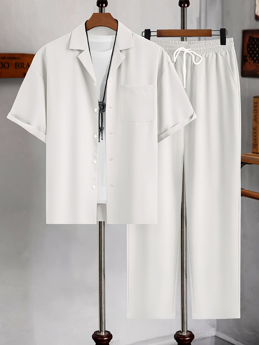 Langarmshir Set t und Hose | Baumwollmix Modern & Bequem