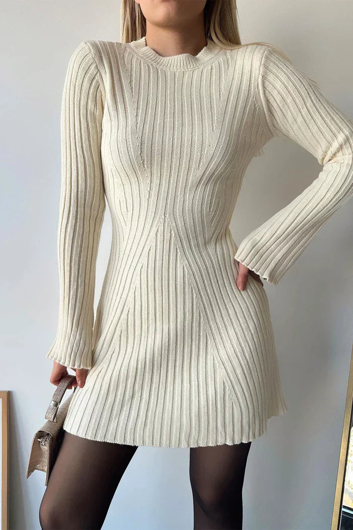 Maelis Pulloverkleid für Damen | Eleganz & Rippstrick