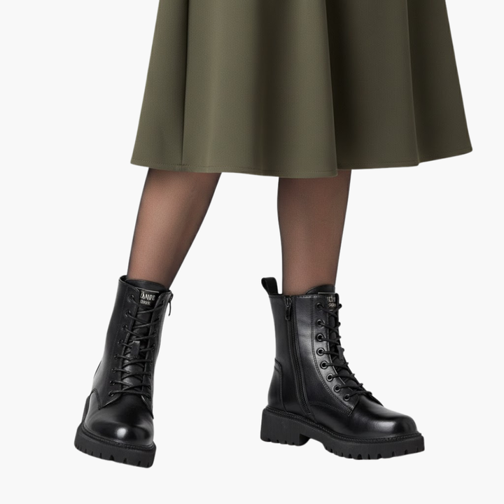 Stiefel Frauen Schnürsenkel | Zip dicke Sohle Warm Winter