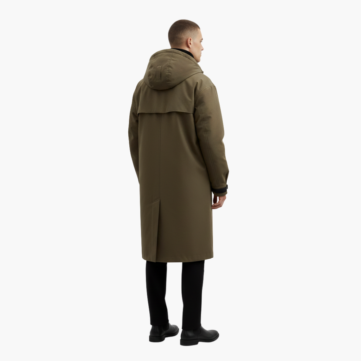 Herren Trenchcoat Reversible Kragen | Knopfverschluss Innenreißverschluss