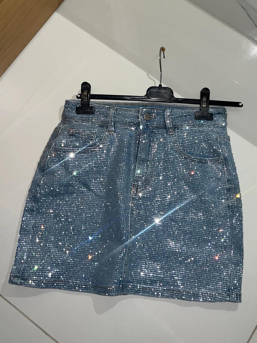 Damen Minirock | Denim mit Streifendetails & trendiger Passform | für Party & Casual Looks