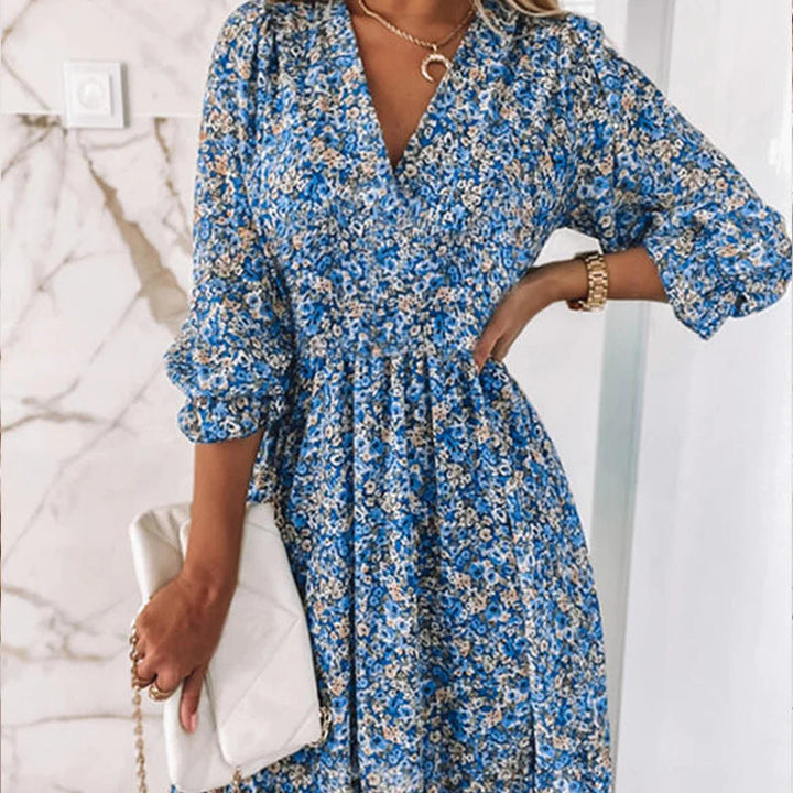 Laureen | Bequemes Kleid mit Blumenprint für Frauen | Eleganz und Bequemlichkeit für den Sommer