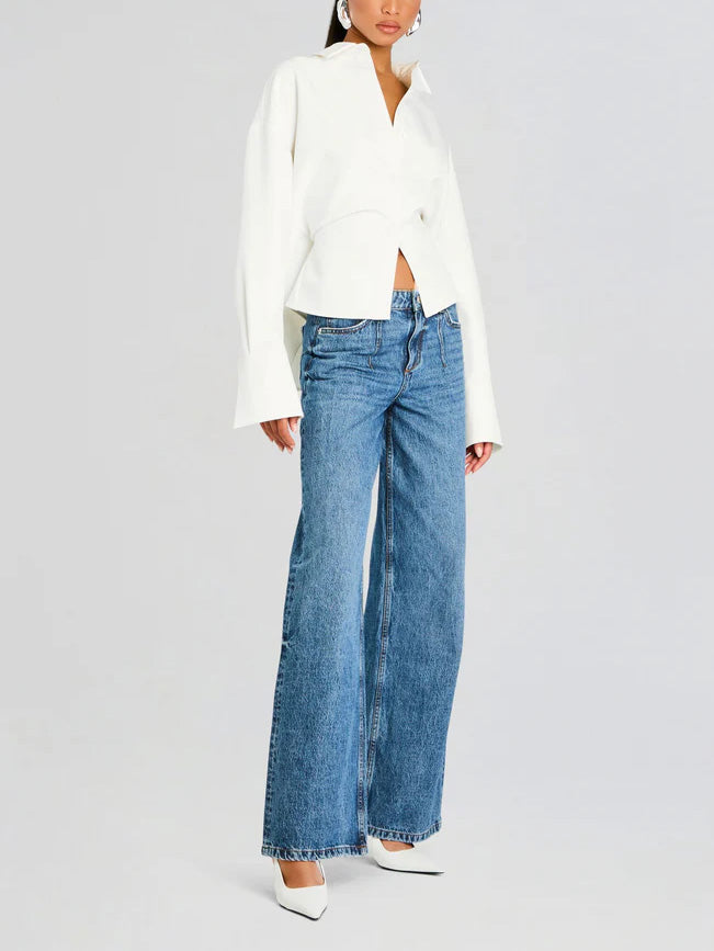 Knopfleiste Damen | Lässiger Stil & bequeme Passform | Moderner Look mit verspieltem Twist