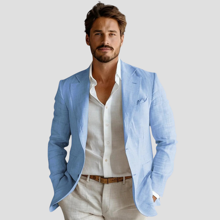 Nicolas Blazer aus Leinen | Leichte Struktur | Lässige Sommer-Eleganz