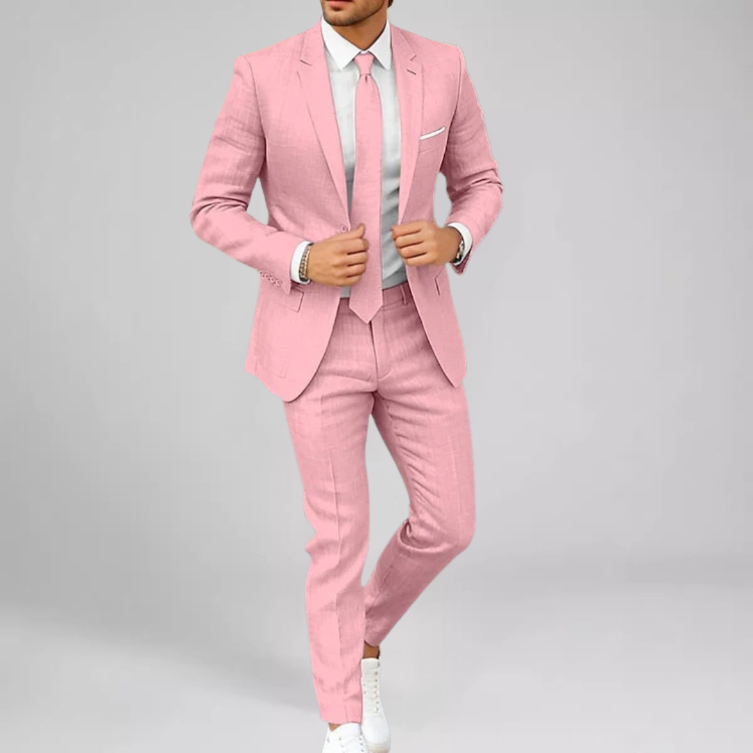 Flavian Zweiteiliges Set Lässig Männer | Komfort Leinen-Baumwolle & Sommer-Stil