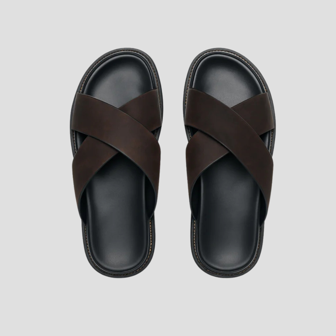 Fidelity Damen Sandalen mit gekreuzten Streifen | Minimalistischer Stil & Komfort